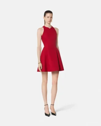 Wool-Blend Sculptural Mini Dress