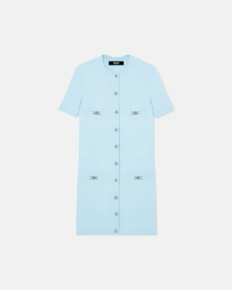 Wool-Cashmere Knit Shirt Dress