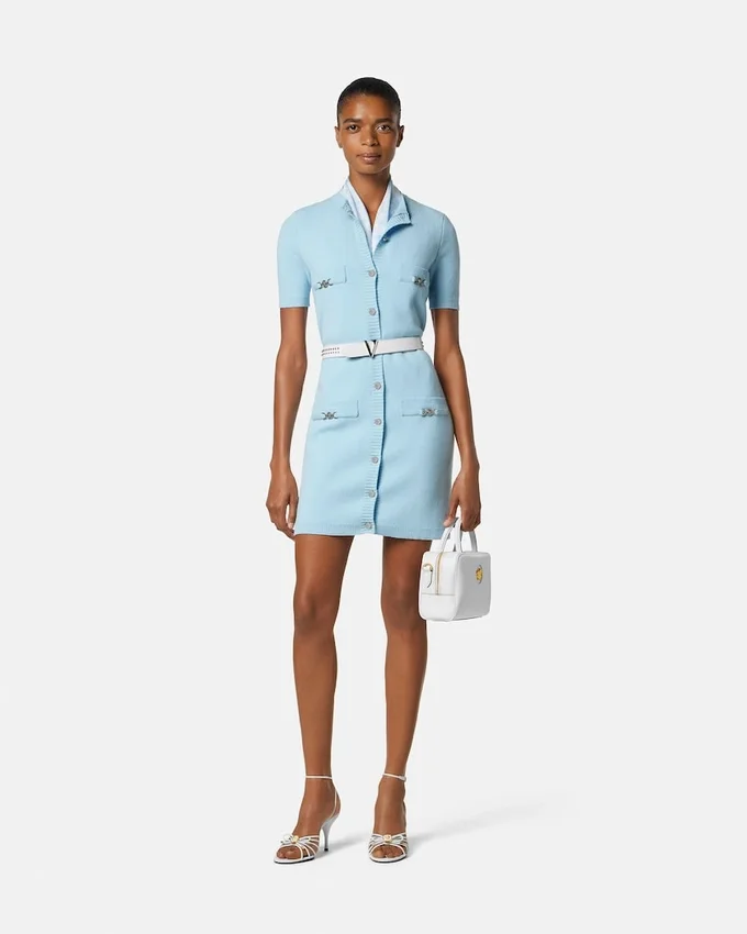 Wool-Cashmere Knit Shirt Dress Wool-Cashmere Knit Shirt Dress