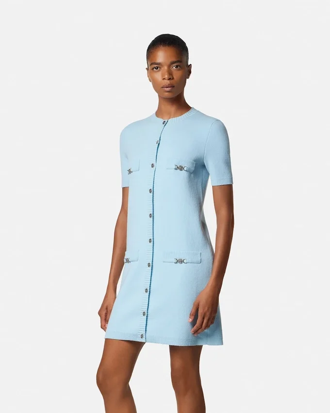 Wool-Cashmere Knit Shirt Dress Wool-Cashmere Knit Shirt Dress