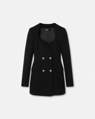 Wool Double-Breasted Blazer Dress