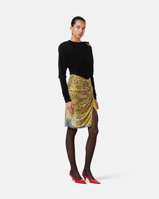 Wool Knit Draped Sweater Wool Knit Draped Sweater