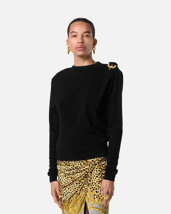 Wool Knit Draped Sweater Wool Knit Draped Sweater
