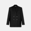 Wool Pinstripe Double-Breasted Blazer Wool Pinstripe Double-Breasted Blazer