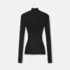 Wool Ribbed Knit Turtleneck Top Wool Ribbed Knit Turtleneck Top