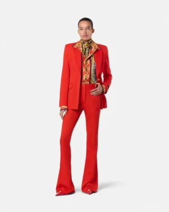 Wool Single-Breasted DV Blazer