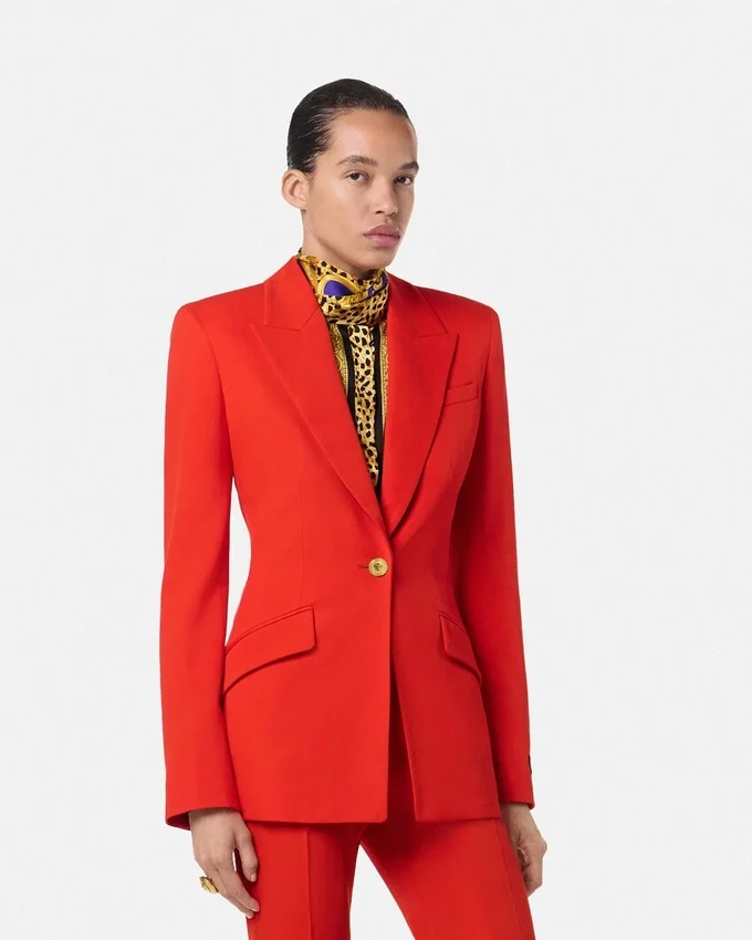 Wool Single-Breasted DV Blazer Wool Single-Breasted DV Blazer